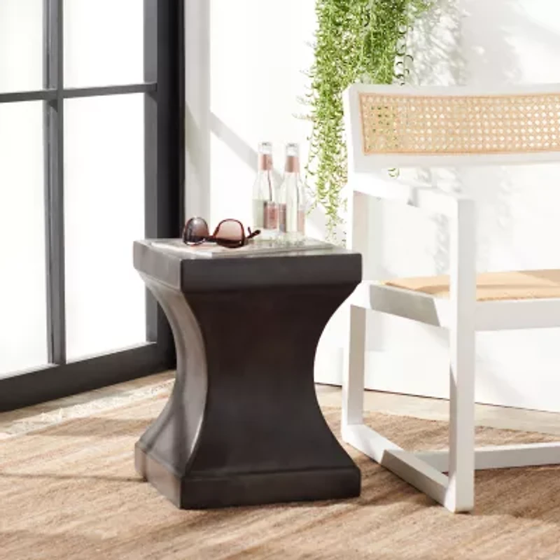 Curby Collection Concrete Side Table