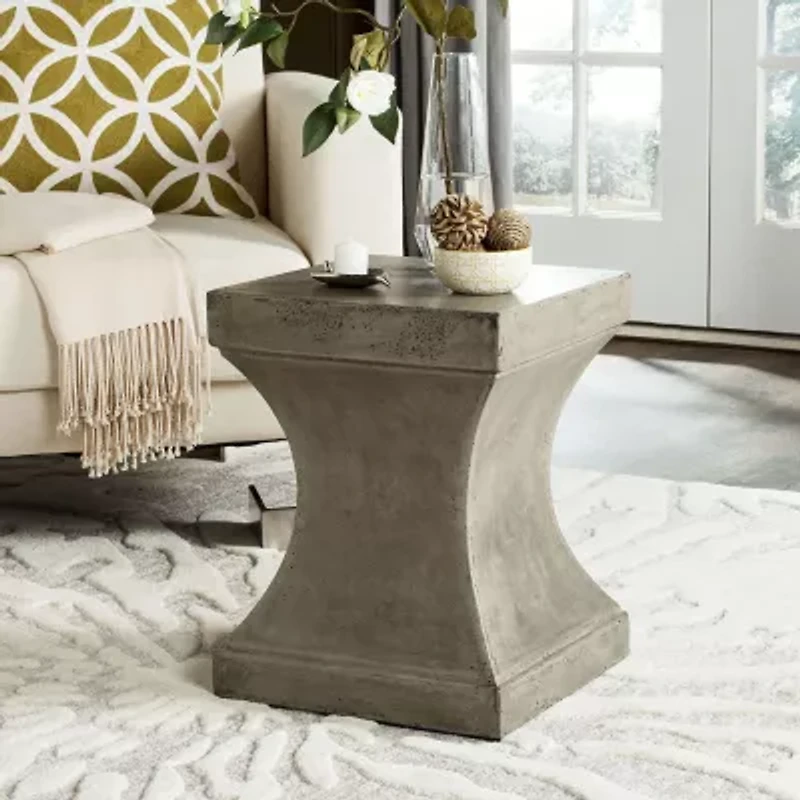 Safavieh Curby Collection Concrete Side Table