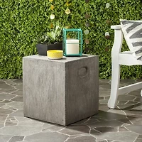 Safavieh Cube Collection Concrete Side Table
