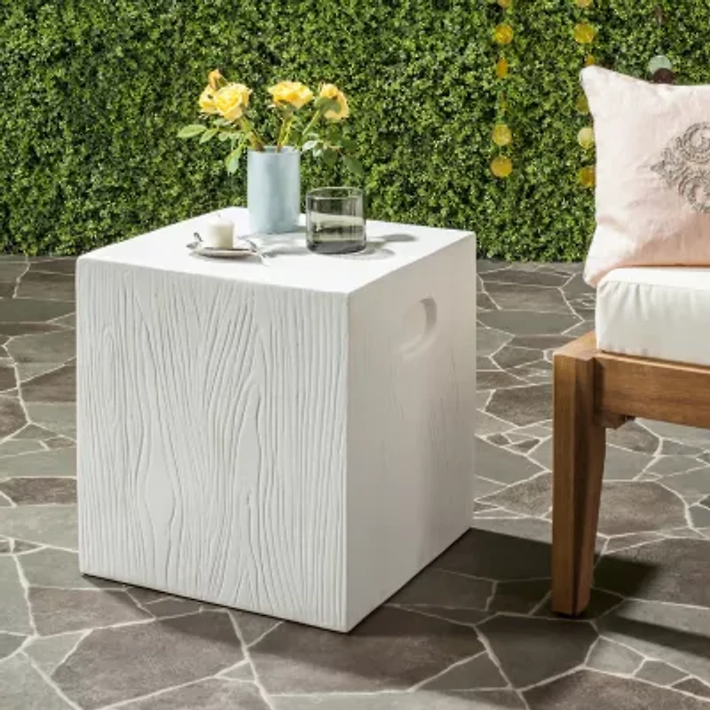 Safavieh Cube Collection Concrete Side Table