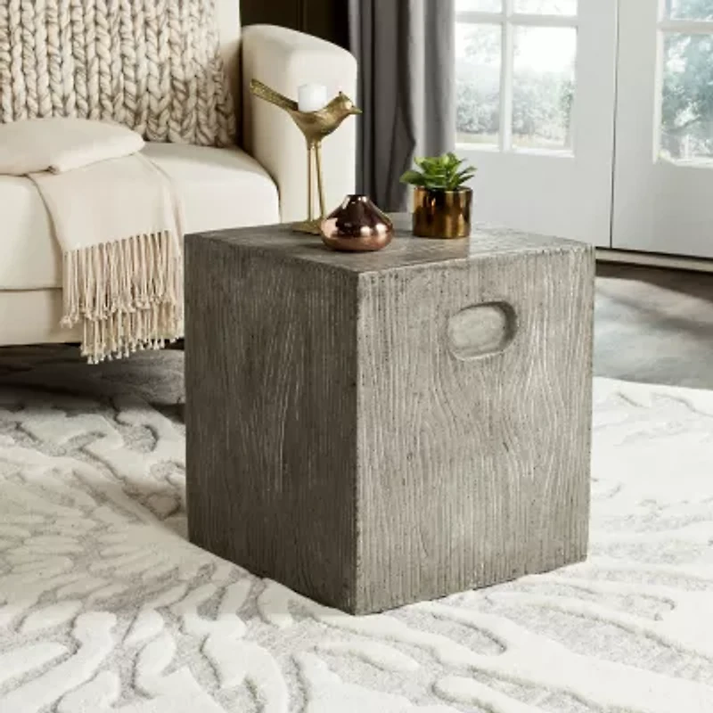 Safavieh Cube Collection Concrete Side Table