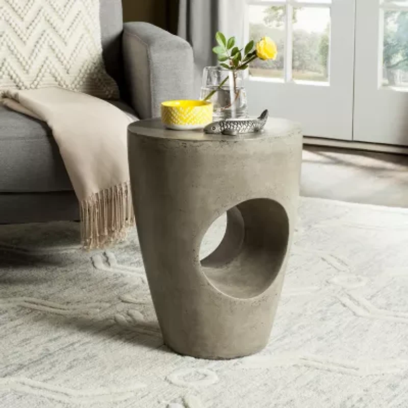 Aishi Patio Collection Concrete Side Table