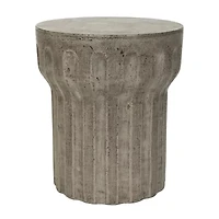 Vesta Patio Collection Weather Resistant Concrete Side Table