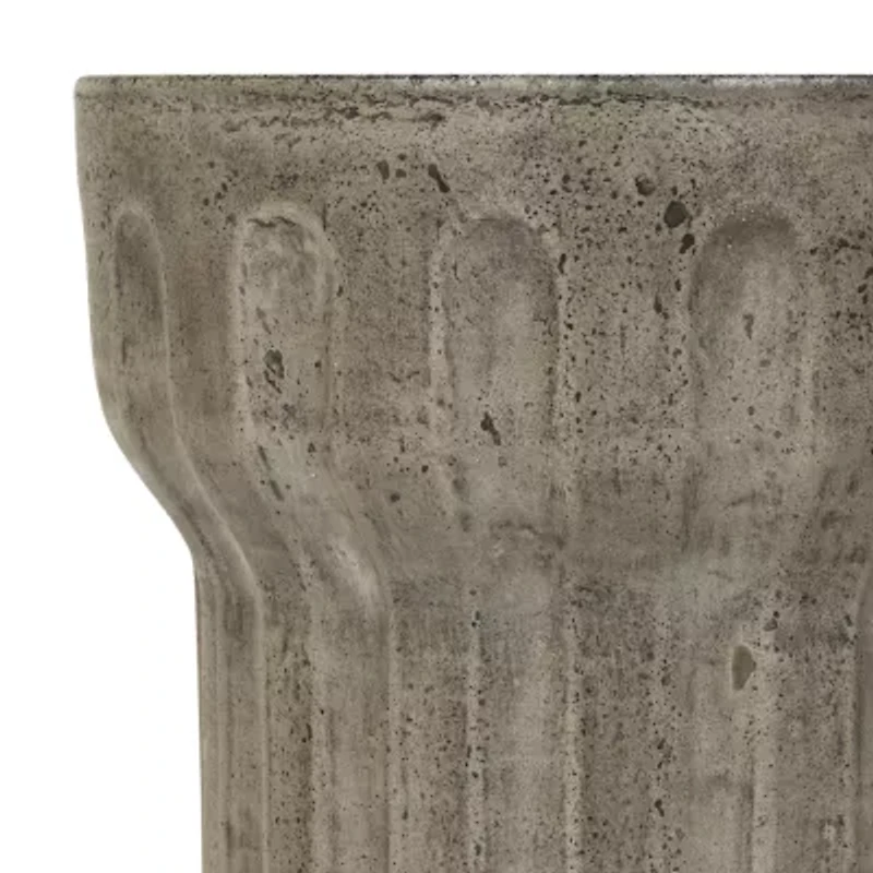 Vesta Patio Collection Weather Resistant Concrete Side Table