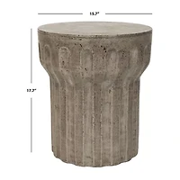Vesta Patio Collection Weather Resistant Concrete Side Table