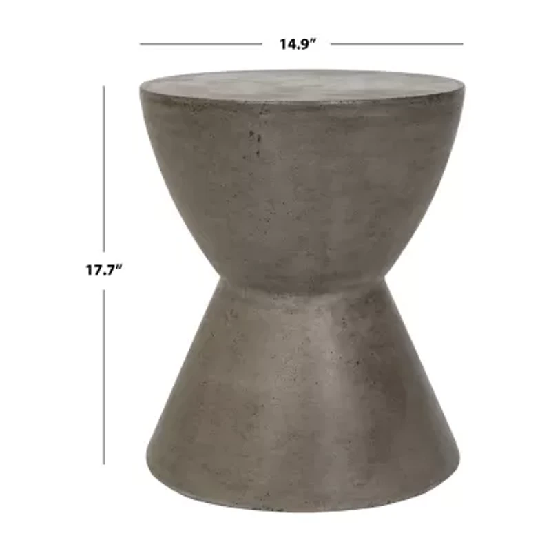 Athena Patio Collection Weather Resistant Concrete Side Table