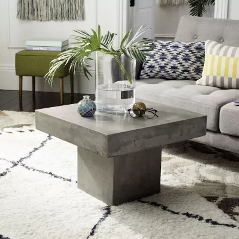 Tallen Collection Weather Resistant Concrete Coffee Table