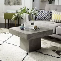 Tallen Collection Weather Resistant Concrete Coffee Table