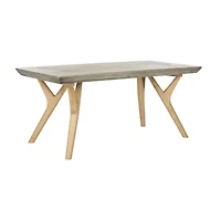 Pacey Patio Collection Weather Resistant Concrete Coffee Table