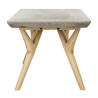 Pacey Patio Collection Weather Resistant Concrete Coffee Table