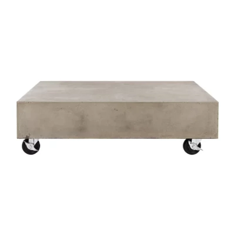 Gargon Patio Collection Weather Resistant Concrete Coffee Table