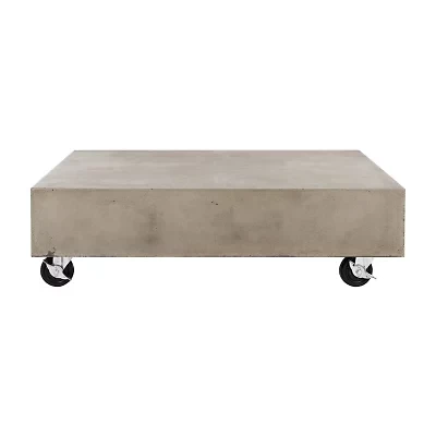 Gargon Patio Collection Weather Resistant Concrete Coffee Table