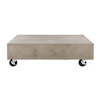 Gargon Patio Collection Weather Resistant Concrete Coffee Table