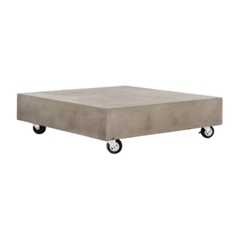 Gargon Patio Collection Weather Resistant Concrete Coffee Table