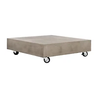 Gargon Patio Collection Weather Resistant Concrete Coffee Table
