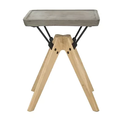 Marcio Patio Collection Weather Resistant Concrete Side Table