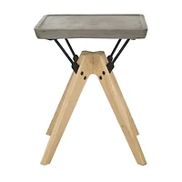 Marcio Patio Collection Weather Resistant Concrete Side Table