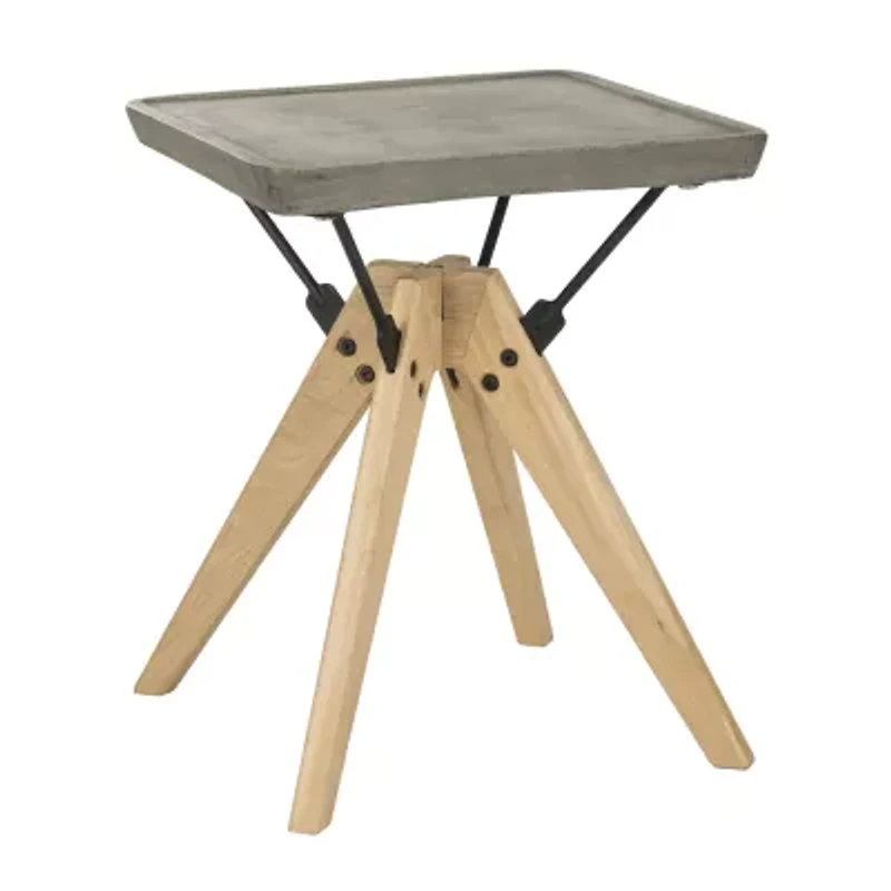 Marcio Patio Collection Weather Resistant Concrete Side Table