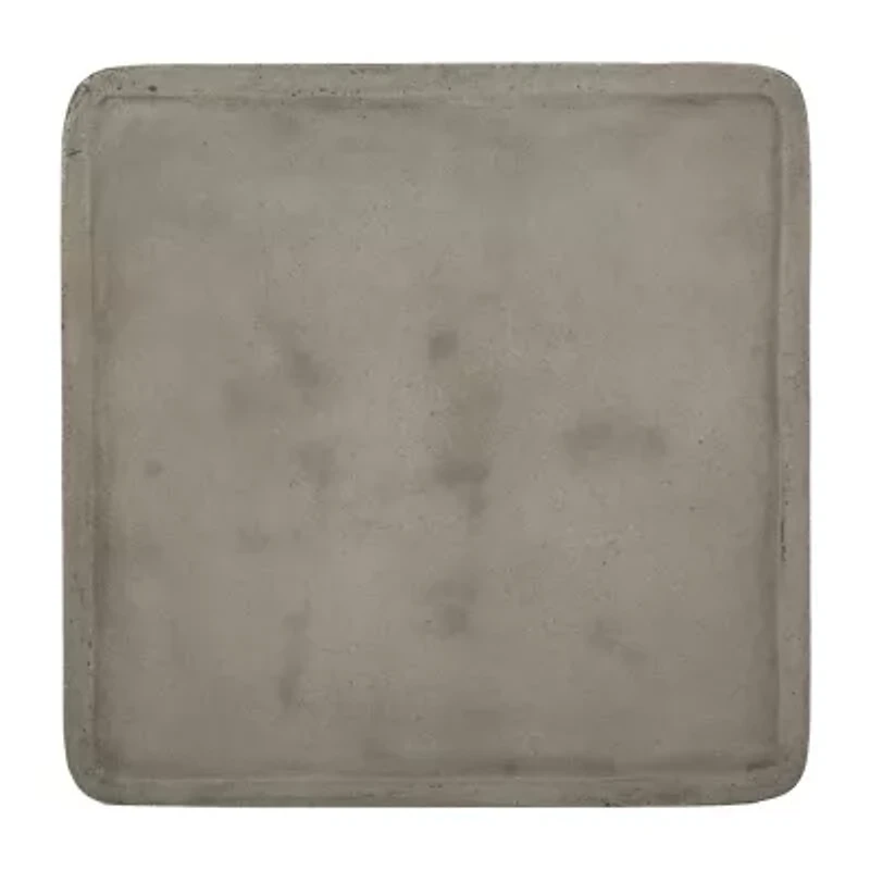 Marcio Patio Collection Weather Resistant Concrete Side Table