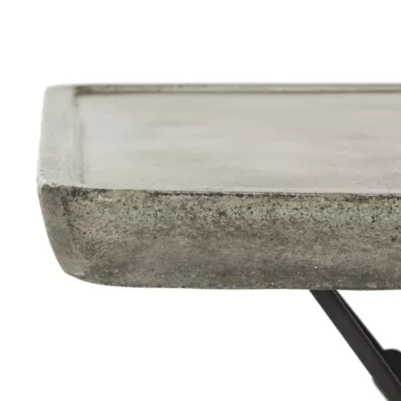 Delartin Patio Collection Weather Resistant Concrete Coffee Table
