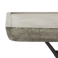 Delartin Patio Collection Weather Resistant Concrete Coffee Table