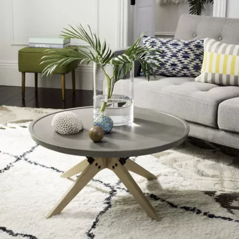 Bryson Patio Collection Weather Resistant Concrete Coffee Table