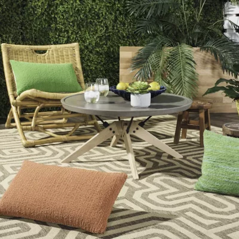 Bryson Patio Collection Weather Resistant Concrete Coffee Table