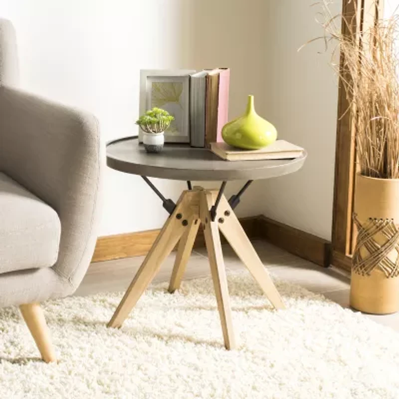 Farmond Patio Collection Weather Resistant Concrete Side Table