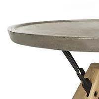 Farmond Patio Collection Weather Resistant Concrete Side Table