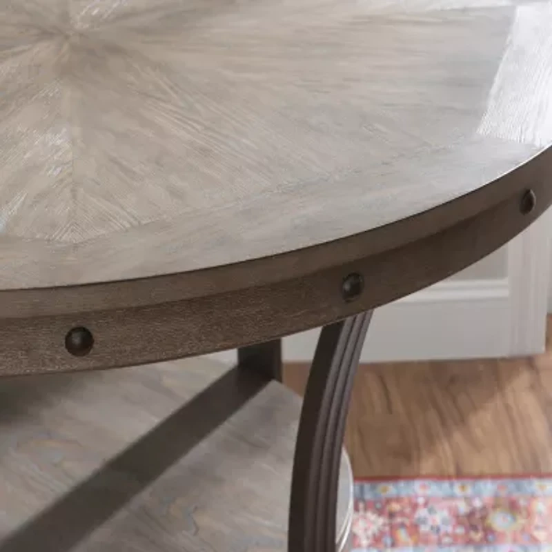 Firview Counter Height Round Wood-Top Dining Table