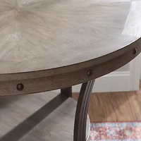 Firview Counter Height Round Wood-Top Dining Table