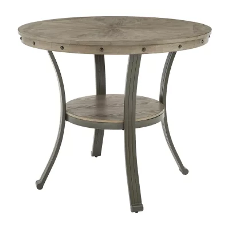 Firview Counter Height Round Wood-Top Dining Table