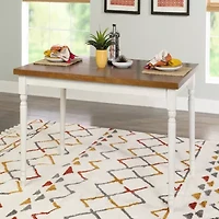 Theona Rectangular Wood-Top Dining Table