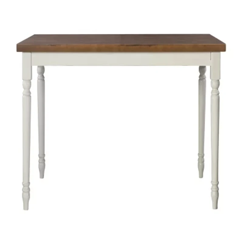 Theona Rectangular Wood-Top Dining Table