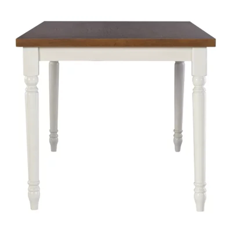 Theona Rectangular Wood-Top Dining Table