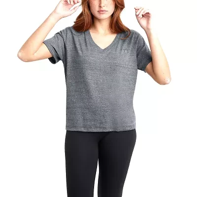 Champion Womens V Neck Short Sleeve Active T-Shirt