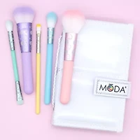 MODA® Posh Pastel Face Flip 6pc Brush Set