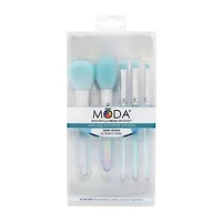 MODA® Aquamarine Crystal 5pc Brush Set
