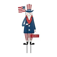 Glitzhome 36" Patriotic Uncle Sam 4th of July Yard Art