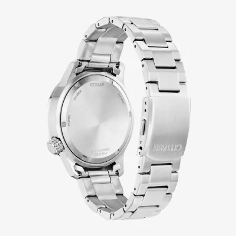 Citizen Weekender Mens Silver Tone Stainless Steel Bracelet Watch Bm7550-52l