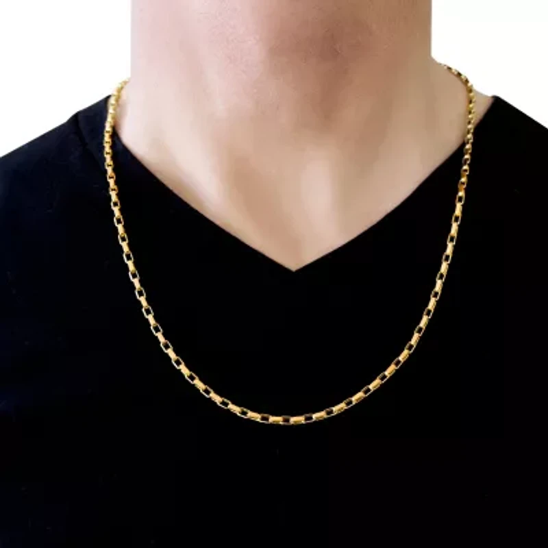 Unisex Adult 14K Gold 24 Inch Box Chain Necklace