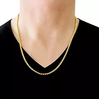 Unisex Adult 14K Gold 22 Inch Box Chain Necklace