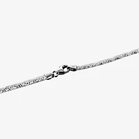Sterling Silver Diamond-Cut Omega Necklace