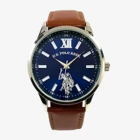 U.S. Polo Assn. Mens Brown 5-pc. Watch Boxed Set Usc20183jc