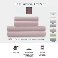Ella Jayne Rayon From Bamboo Deep-Pocket 4-piece Sheet Set