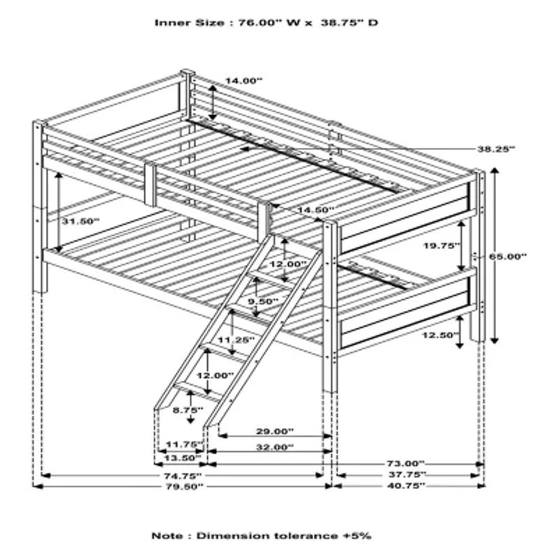 Ryder Kid's Bunk Bed