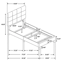 Mapes Upholstered Rectangle Bed