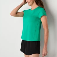 Xersion Womens Mesh Crew Neck Short Sleeve T-Shirt