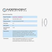 (H-I / I1) 5 CT. T.W. Lab Grown Diamond 10K or 14K White Yellow Gold 34.9mm Hoop Earrings