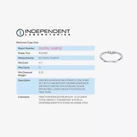 I Said Yes (H-I / I1) 1/10 CT. T.W. Lab Grown White Diamond Sterling Silver or 14K Gold Over Curved Chevron Wedding Band